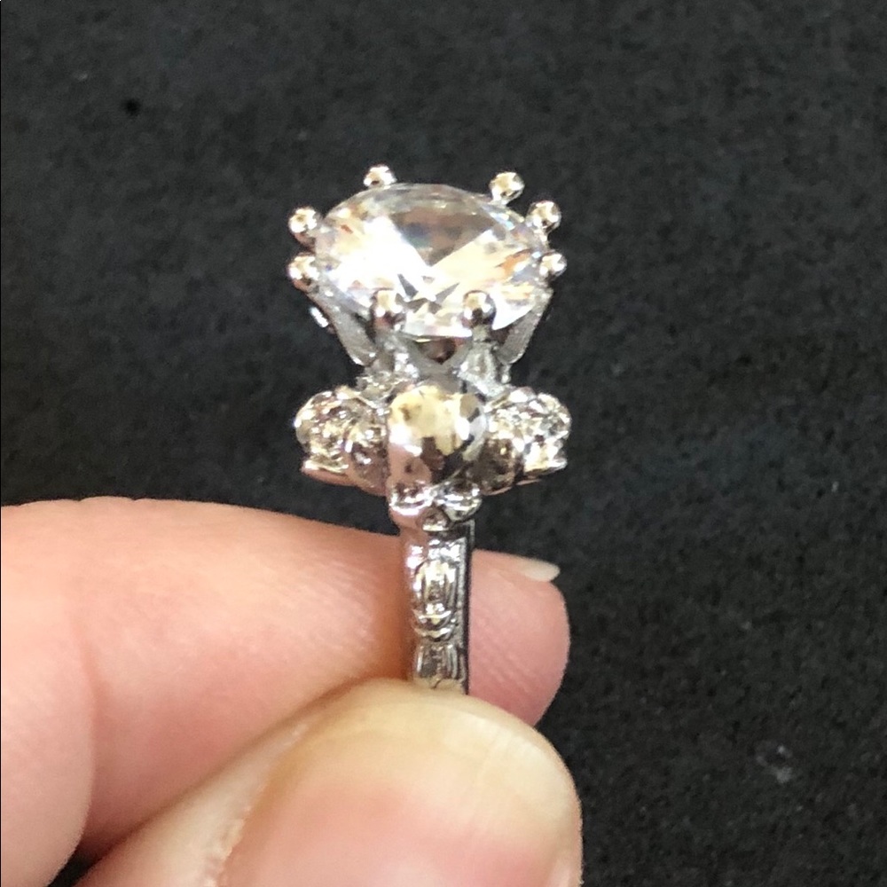 🔥 Skull and Rose .925 Sterling Gem Ring 🔥 - Picture 7 of 7
